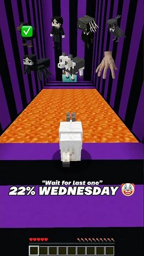 Wednesday in Minecraft 😍😱 #minecraft #wednesday