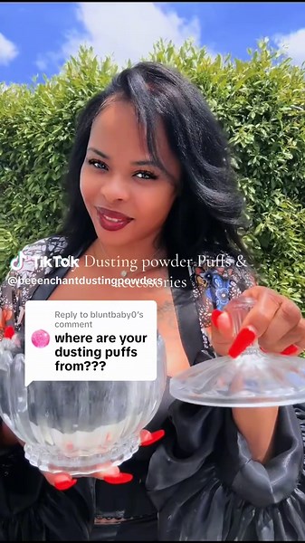 Replying to @bluntbaby0 I hope this helps hun. Remember, this is an experience so choose dusting powder and accessories that speak to YOUR personality. And a dusting powder that is deserving of such a beautiful handcrafted puff. You know where to find my powders and my accessories.✨🥰🐝 #DustingPowderTips #HygieneJourney #PowderPuffPrincess #VanityGoals #powderpuffs #dustingpowder #luxurydustingpowder #glam