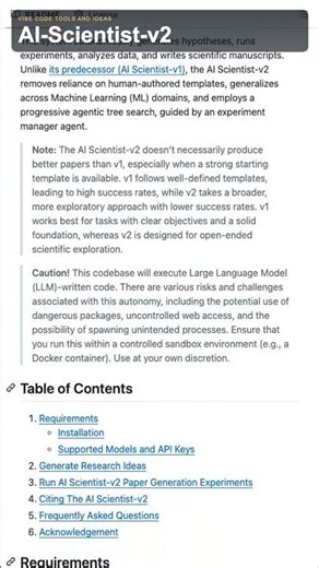 AI Scientist v2 Automates Academic Research With Tree Search #airesearch #academia #researchtools