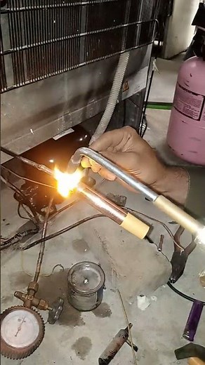Fridge Filter Installation with Brazing 🔥 | Step-by-Step HVAC Work #FridgeRepair #HVAC