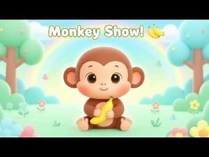 Monkey Show 🐒🎉 | Cute & Colorful Cartoon for Toddlers | KiddyBoo