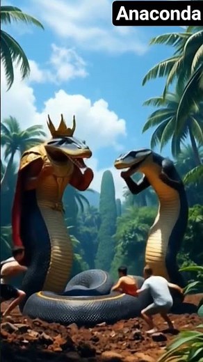 Anaconda vs kingkobra fight #wildlife#who's stronger?#Anaconda #kingcobra