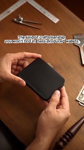 Say goodbye to mass-produced wallets! Meet Atelish, where human touch meets artisanal craftsmanship. • Edges burnished by hand • Stitches aligned with care Get a piece of art that lasts, not just a loud statement. Shop now! | Atelish Handmade Leather