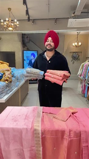 Elegant Blueish Grey & Pastel Pink Party Suit