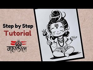 How To Draw Lord Shiva Cute Sketch Step by Step | Drawing Tutorial | YouCanDraw