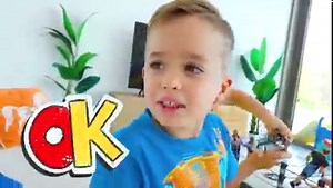 #ad for Mattel Vlad and Niki want to be strong to help mom. They train on an inflatable obstacle course and become like WWE superstars. | Vlad and Niki