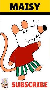 Coloring Maisy Mouse In Ine Minute Easy Step #maisymouse #coloringshort #colorfun