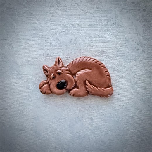 Brown Ceramic Dog, Hand Painted Art Tile, Pet Memorial, Garden Mosaic Supply - Etsy