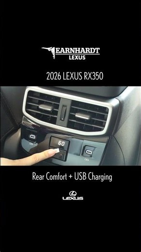 2026 Lexus RX 350 — Rear Comfort & USB Charging
