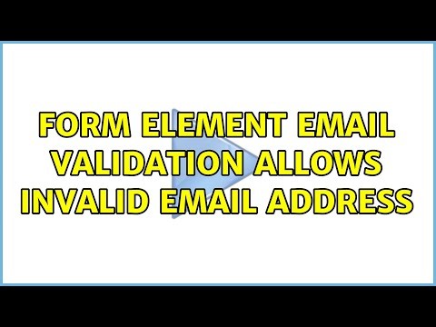 Form Element Email validation allows invalid email address