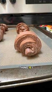 Chocolate Croissants 🥐🍫 #recipe #baking #croissant #sourdough