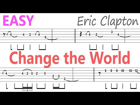 Eric Clapton - Change the World / Guitar Solo Tab+BackingTrack