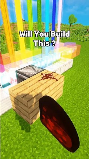 Minecraft How To Build Rainbow Beacon 🌈 #minecraft #shorts