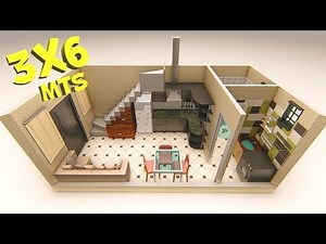 House plan 3x6 meters