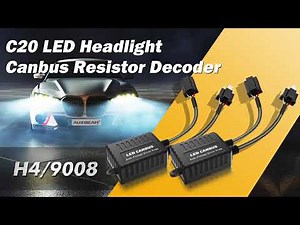 How to Connect H4/9003 C20-Model Decoder-Pro Enhanced LED Headlight Bulbs CANBUS Decoder
