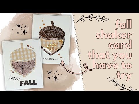 DIY Acorn Shaker Card Tutorial | Make a Fun Fall Card With Me