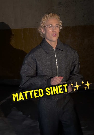 @matteo présent au défilé #lgnlouisgabrielnouchi à Paris Fashion week 2026 ✨✨ #sinet #trend #blondhair #influenceur