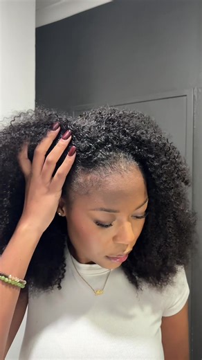 Ok this one takes the number 1 spot!😭😍 @OQHAIR Afro curly half wig, link in bio!! CODE: TKHR28 for 28% off #halfwigs #afrocurlyhalfwig #oqhair