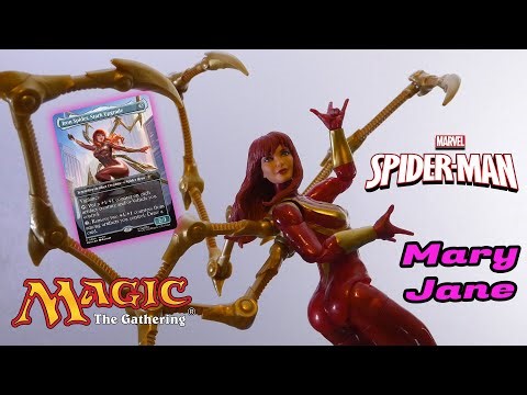 MARY JANE WATSON IRON SPIDER Magic the Gathering TGC Spider-Man Figure Review | Marvel Legends
