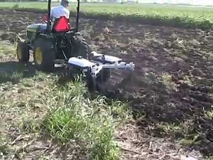 Kunz Till-Ease Model 543 Chisel Plow Pulled By A Sub-Compact Tractor