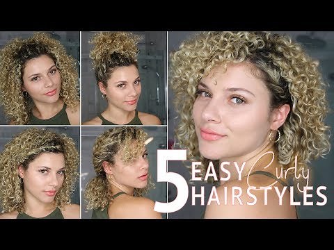 5 EASY SHORT CURLY HAIRSTYLES USING TWISTS TO WEAR TO WORK OR SCHOOL
