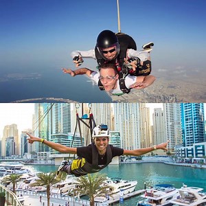 Jump out of a plane or zip through the world’s longest urban zipline, which one is it going to be first? Tell us before you give it a go! #VisitDubai http://bit.ly/2oq1Htw | Visit Dubai