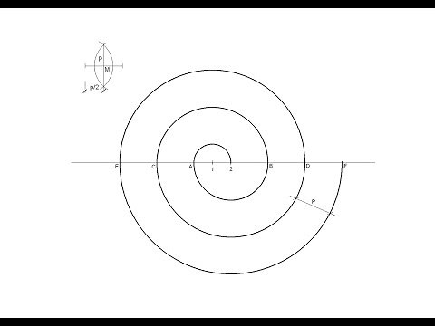 How to draw a two points center spiral