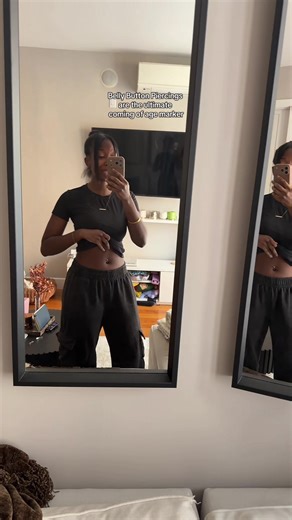 Are belly button rings/piercings still a thing?🤔 idk (I highly doubt it?) but mine is unfortunately here to stay until further notice😭. If you were 17/18 years old years ago, then I’m sure you got your bellow button pierced, were able to take it out, or even consideeed it but didn’t go through with it lol. What a time. #bellybuttonpiercing #bellybuttonring #piercingtok #navelpiercings #comingofage