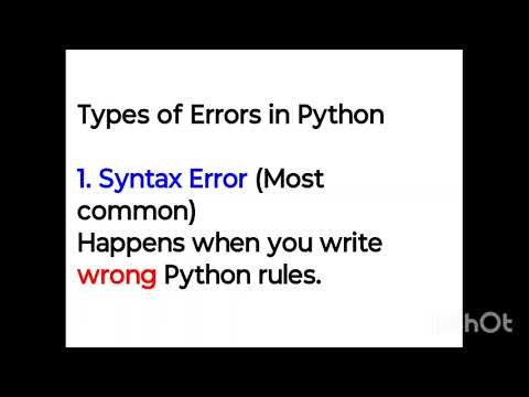 Errors in python