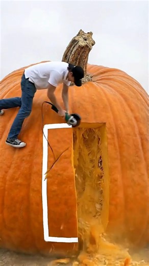 Secret Survival Bunker Inside a Giant Pumpkin 🍂 | DIY ProjectTurning a