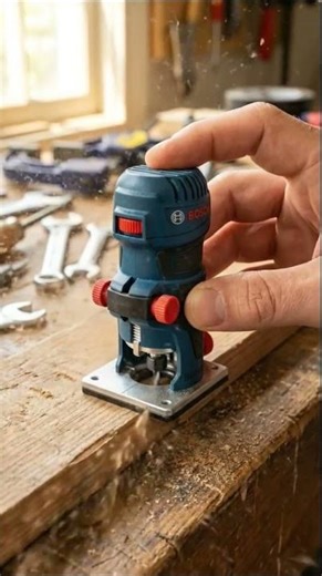 Tiny Bosch Router That Actually Works 🤏🪵 #tools #woodworking #wood #powertools #diy