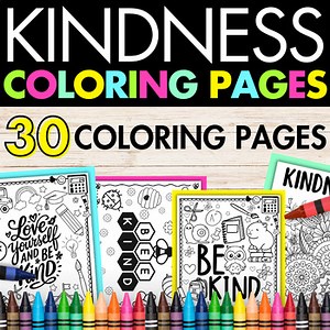 Kindness Coloring Pages Posters Activities Bulletin Board Back to School Decor