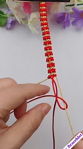 Learn how to tie a youthful red bracelet #diy #bracelet #diycrafts | Diy Bracelet