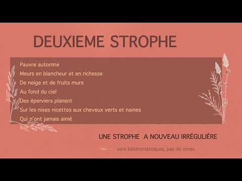 Automne malade, Apollinaire