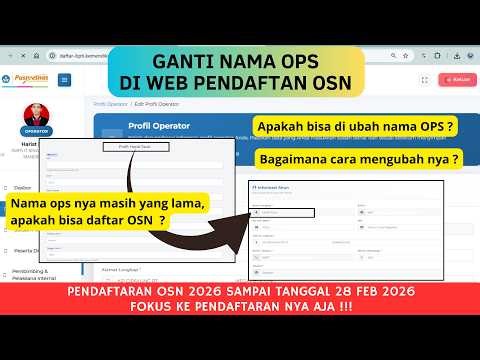 CHANGE THE SCHOOL OPERATOR NAME ON THE OSN REGISTRATION WEB | CAN IT BE CHANGED?