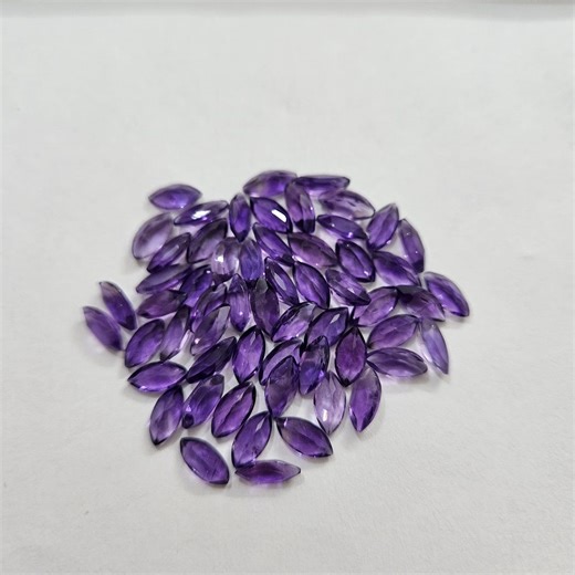 African Amethyst Gemstone, Faceted Marquise 8x4mm - Etsy