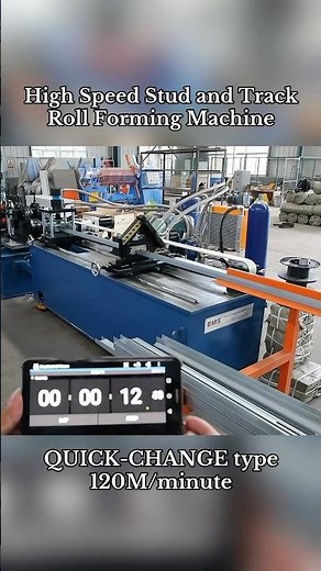 High Speed Stud and Track Roll Forming Machine(QUICK-CHANGE type,120M/minute) #rollformingmachine
