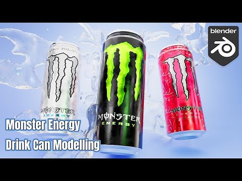 Monster Energy Drink Can Modelling in Blender | By Malikose Studio