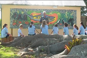 2.9K views · 64 reactions | The dreamtime stories of the Biripi country have been brought to life with a new mural. | 7NEWS Coast | Facebook