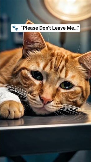 Sick Cat Cries While Being Treated at the Animal Hospital 😿💔 #sadcat #cryingcat #catshorts