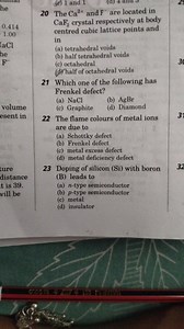 20 The Ca2  and F−are located in CaF2​ crystal respectively at ... | Filo