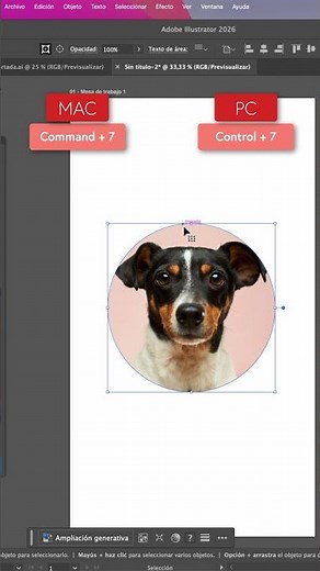 La máscara de recorte más fácil que verás #illustrator #tutorial #shorts