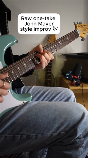 JOHN MAYER Style Improv | One Take | PRS Silver Sky 🎸 #guitar #bluescommunity
