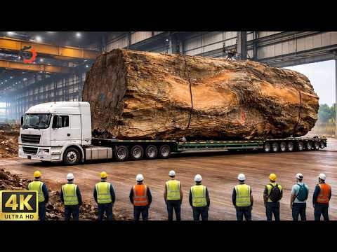 Inside Heavy Wood Processing | Massive Logs Crafted into Luxury Furniture