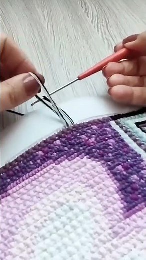 How to Decorate Border of Finished Embroidery Artwork #CraftShorts #EmbroideryShorts
