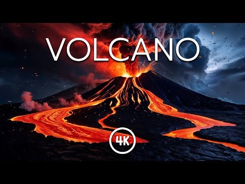 VOLCANO 4K – Rivers of Fire & Earth’s Majesty with Relaxing Piano