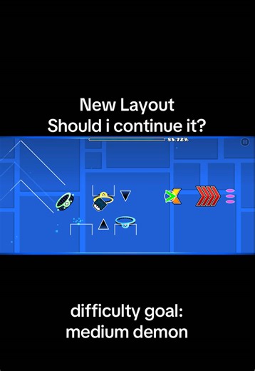 New Geometry Dash Level Layout: Medium Demon Challenge