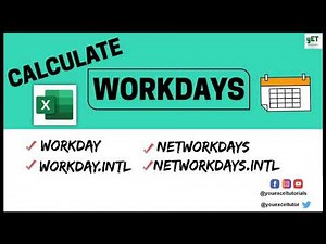 WORKDAY || NETWORKDAYS || WORKDAY.INTL || NETWORKDAYS.INTL || Important Date Functions