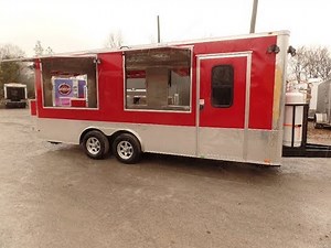 Concession 8.5x20 Red Kettle Corn Trailer