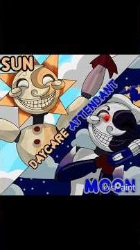 (lights off) daycare attendant fnaf sb sun & moon speedpaint #digitalart #fnafsb #sunrise #moondrop
